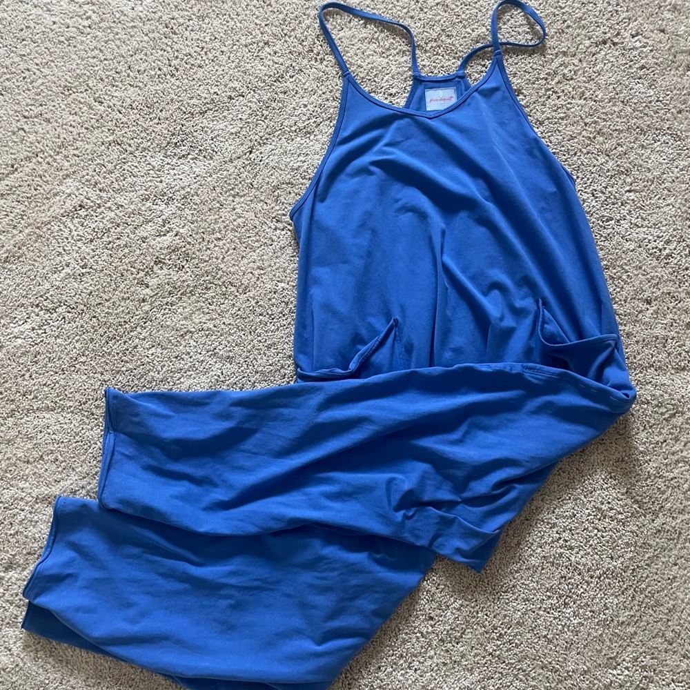 Blue Relaxed onesie with Pockets - Picture 2 of 3